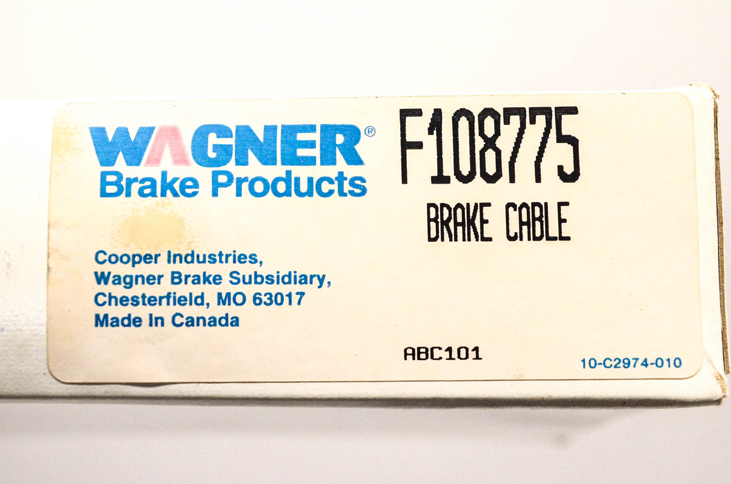 Wagner F108775 Brake Cable NOS