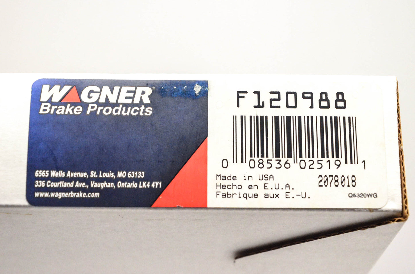 Wagner F120988 Brake Cable NOS