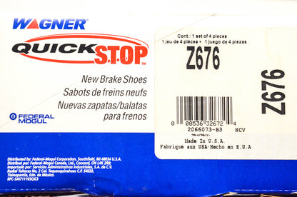 Wagner Z676 Quick Stop Brake Shoe Kit NOS