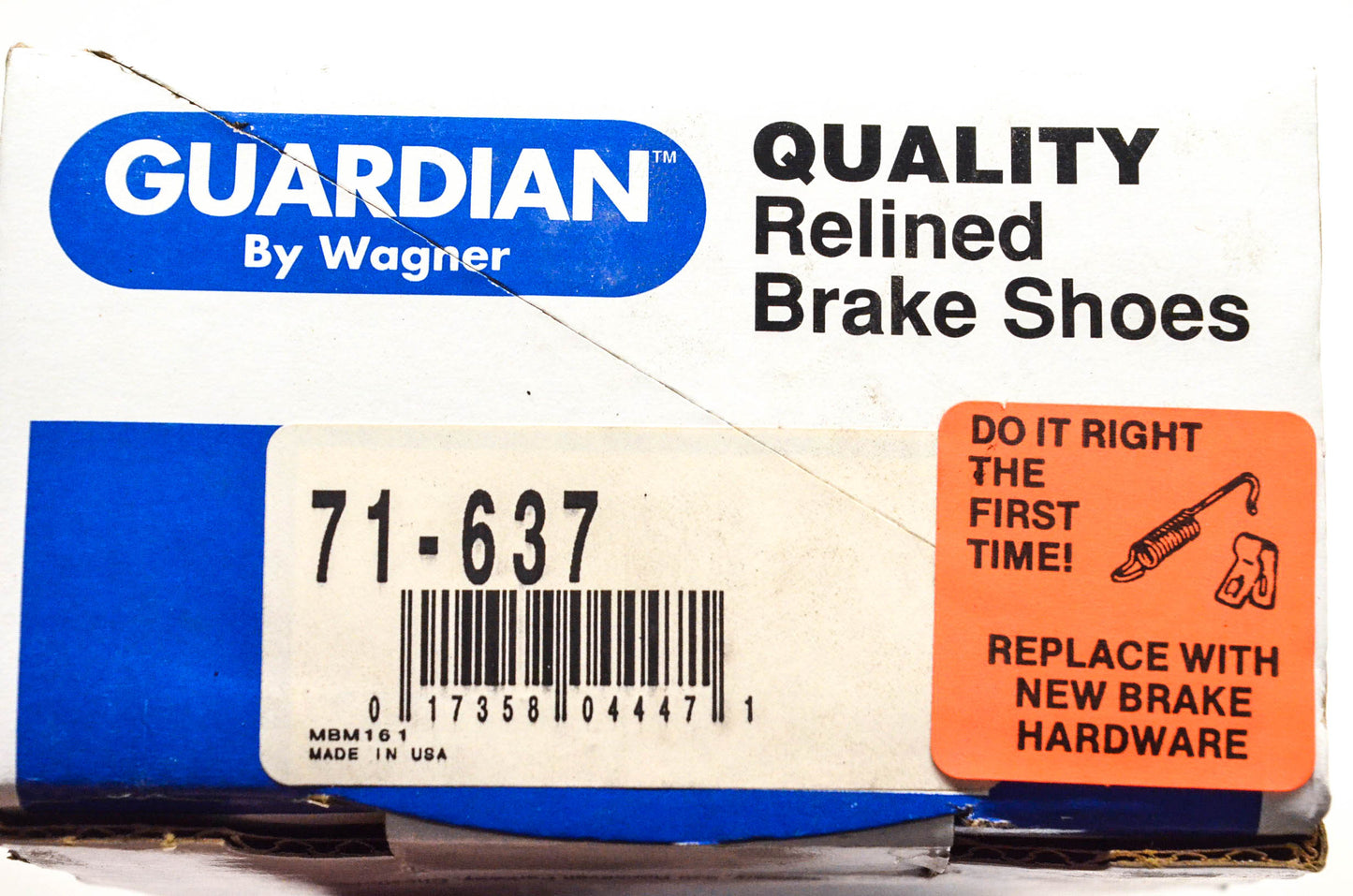 Wagner 71-637 Guardian Relined Brake Shoe Kit NOS