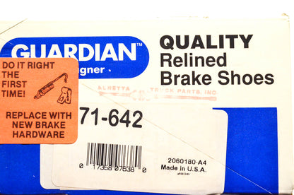Wagner 71-642 Guardian Relined Brake Shoe Kit NOS