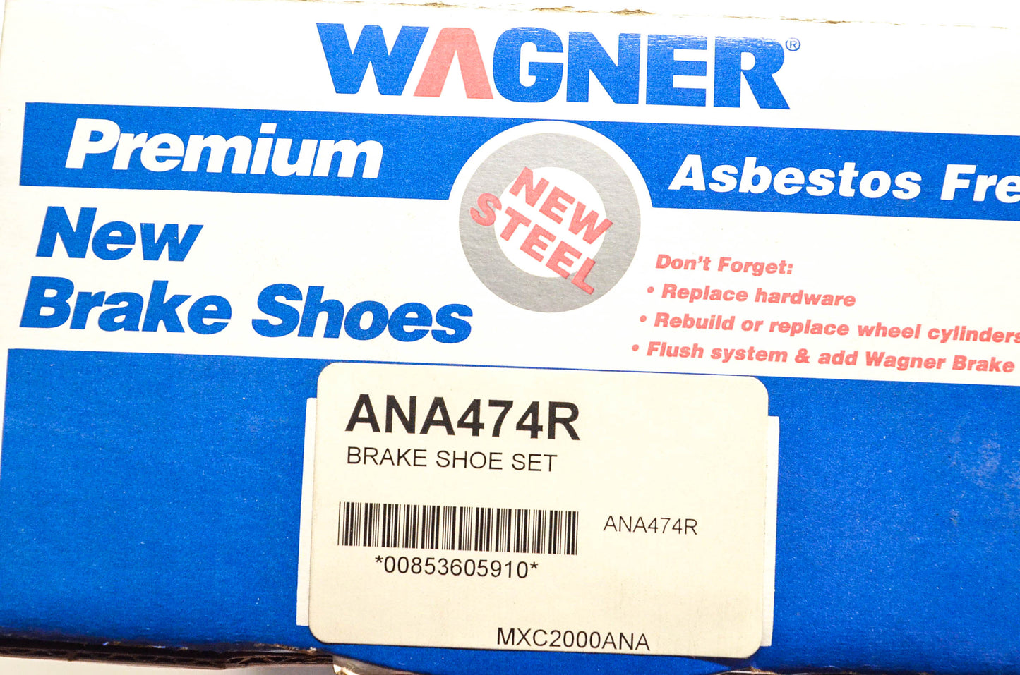Wagner ANA474R Brake Shoe Kit NOS