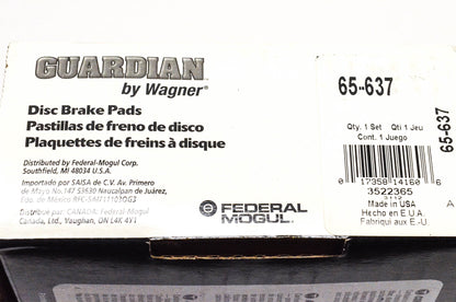 Wagner 65-637 Guardian Disc Brake Kit NOS