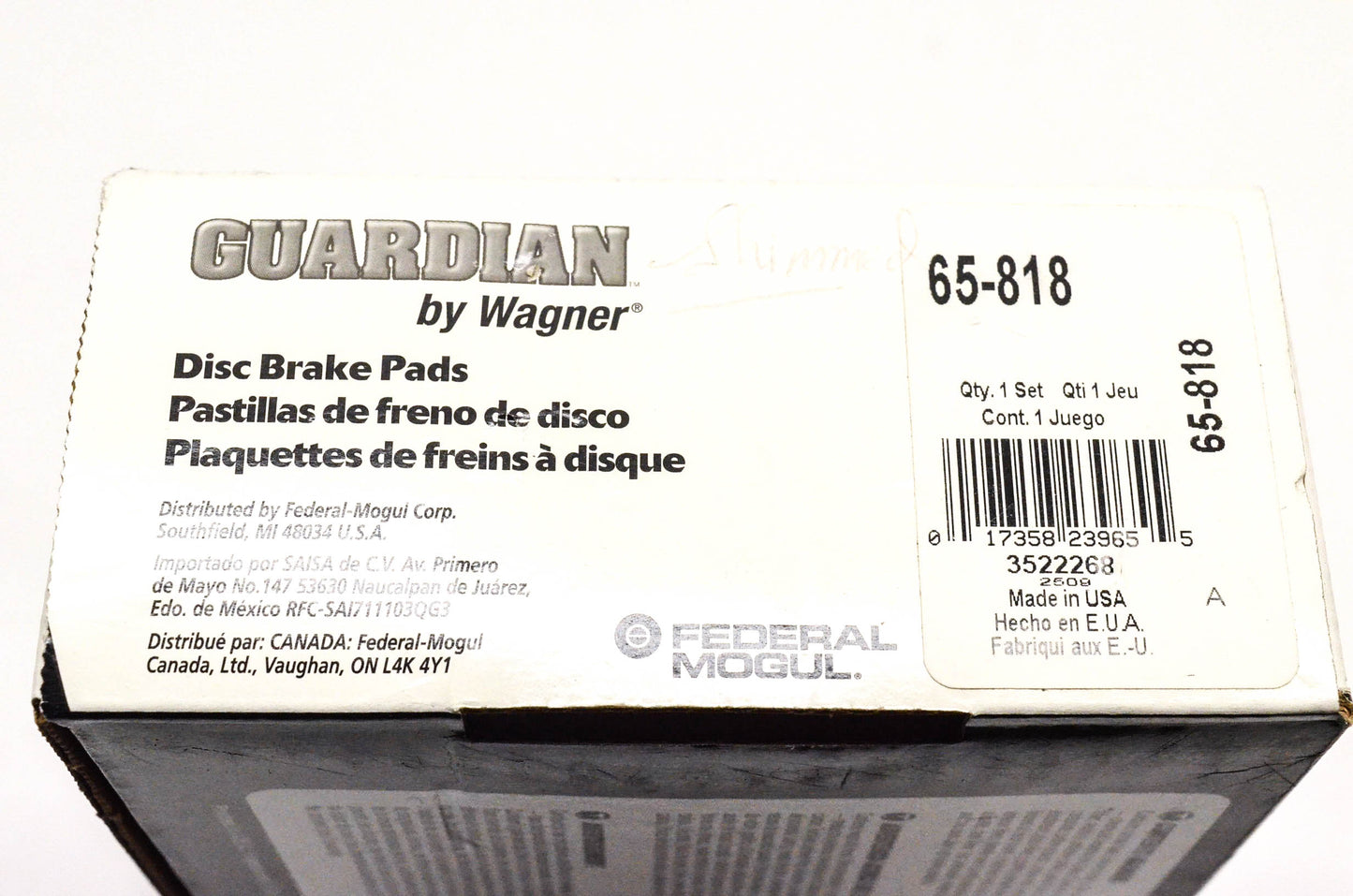Wagner 65-818 Guardian Disc Brake Kit NOS