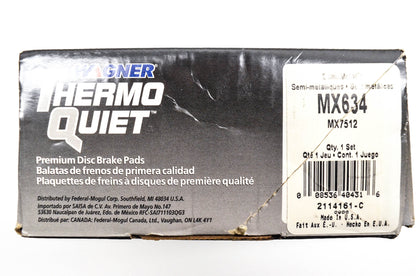 Wagner MX634, MX7512 Thermo Quiet Semi Metallic Disc Brake Kit NOS