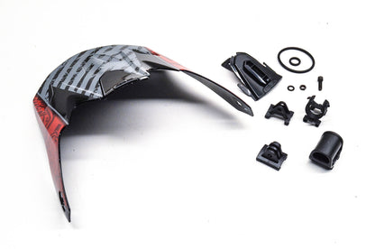 Kali Protectives 32990222 Dominator L-XXL Red Visor Kit NOS