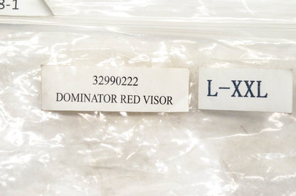 Kali Protectives 32990222 Dominator L-XXL Red Visor Kit NOS