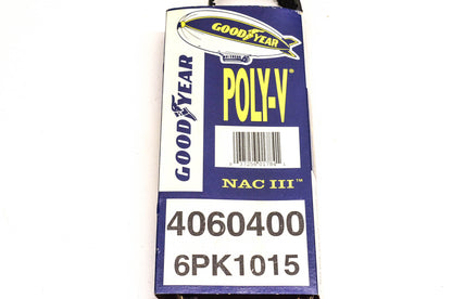 Goodyear 4060400, 6PK1015 Poly-V Belt Serpentine Gatorback NOS
