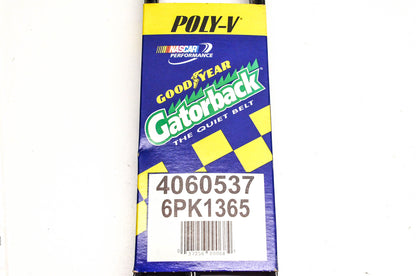 Goodyear 4060537, 6PK1365 Poly-V Belt Serpentine Gatorback NOS