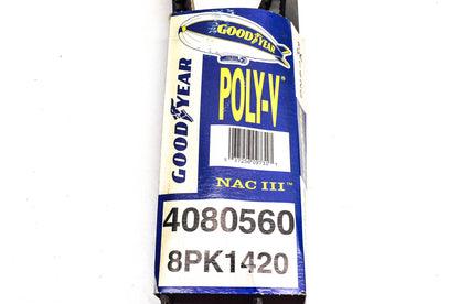 Goodyear 4080560, 8PK1420 Poly-V Belt Serpentine Gatorback NOS