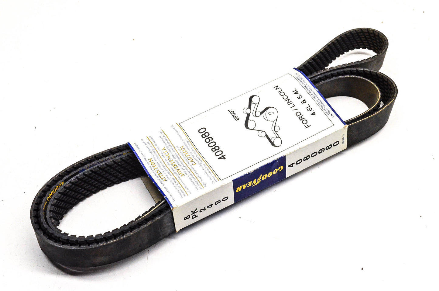 Goodyear 4080980, 8PK2490 Poly-V Belt Serpentine Gatorback NOS