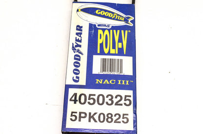 Goodyear 4050325, 5PK0825 Poly-V Belt Serpentine Gatorback NOS