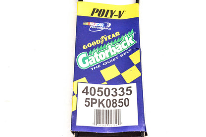 Goodyear 4050335, 5PK0850 Poly-V Belt Serpentine Gatorback NOS