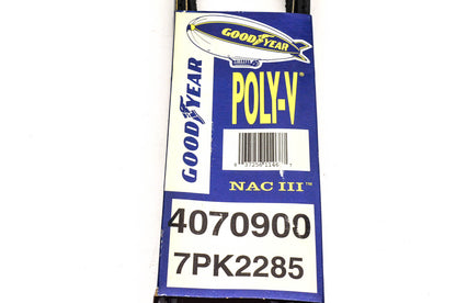 Goodyear 4070900, 7PK2285 Poly-V Belt Serpentine Gatorback NOS