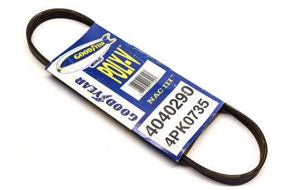 Goodyear 4040290, 4PK0735 Poly-V Belt Serpentine Gatorback NOS
