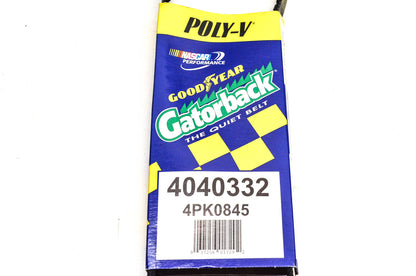 Goodyear 4040332, 4PK0845 Poly-V Belt Serpentine Gatorback NOS