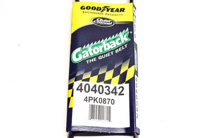 Goodyear 4040342, 4PK0870 Poly-V Belt Serpentine Gatorback NOS