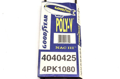 Goodyear 4040425, 4PK1080 Poly-V Belt Serpentine Gatorback NOS
