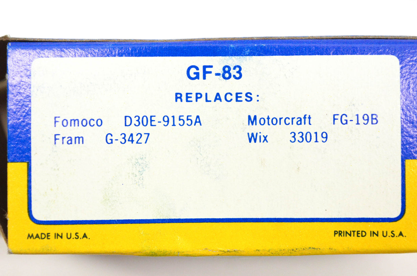 Hastings GF83, GF-83 Fuel Filter Kit NOS