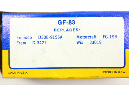 Hastings GF83, GF-83 Fuel Filter Kit NOS