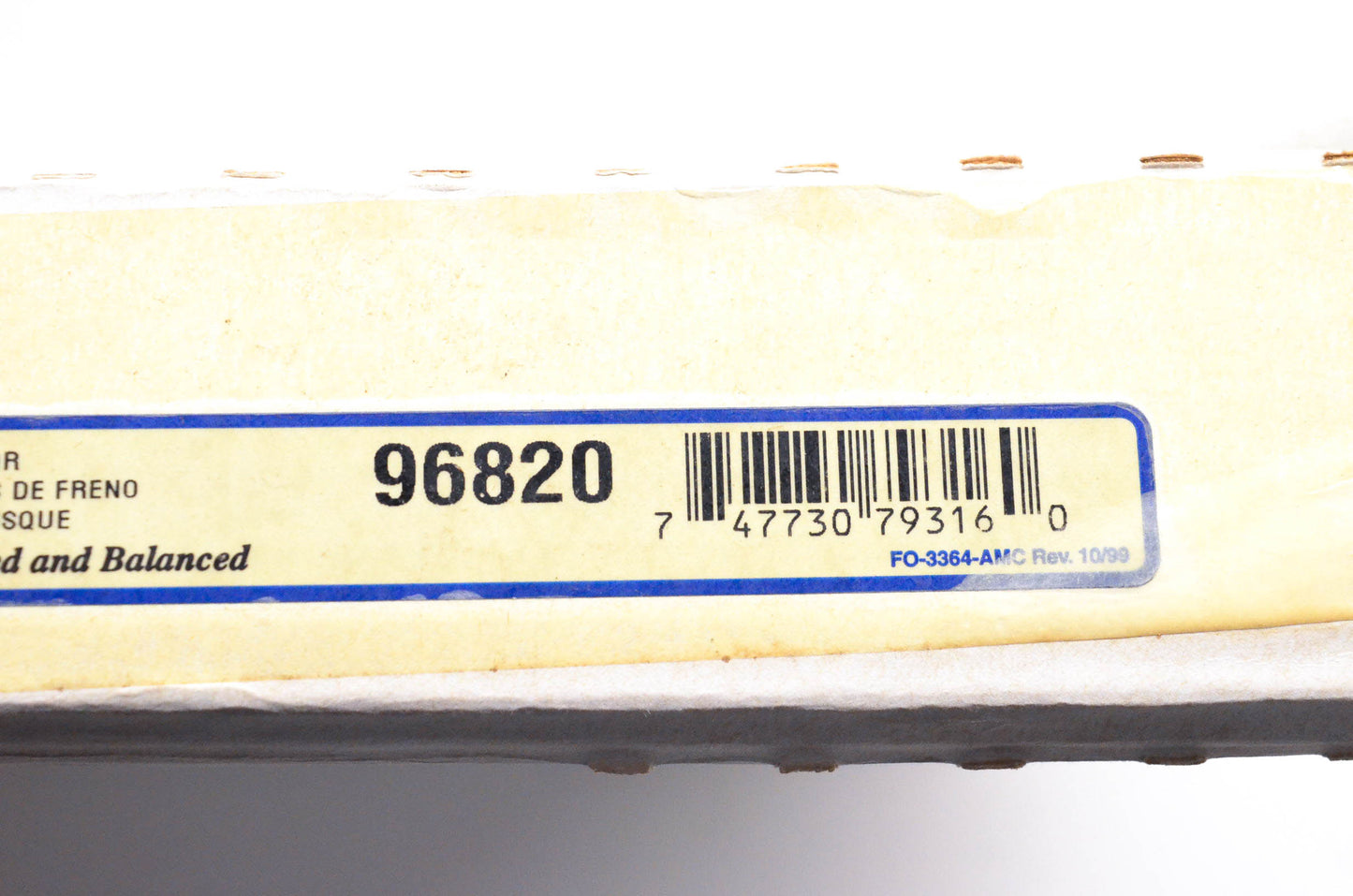 Aimco 31266, 96820 Brake Rotor NOS