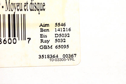 Aimco 52-60476, 5546, 141216 Brake Rotor NOS