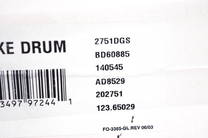 Aimco 1018975C, 2751DGS, 140545 Brake Drum NOS