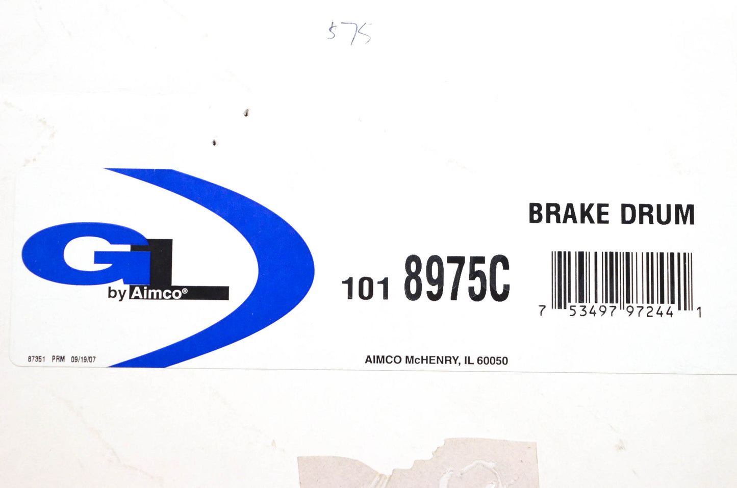 Aimco 1018975C, 2751DGS, 140545 Brake Drum NOS