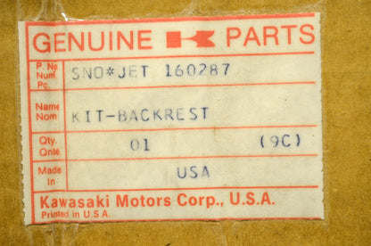 OEM Kawasaki 160287 Backrest Kit NOS