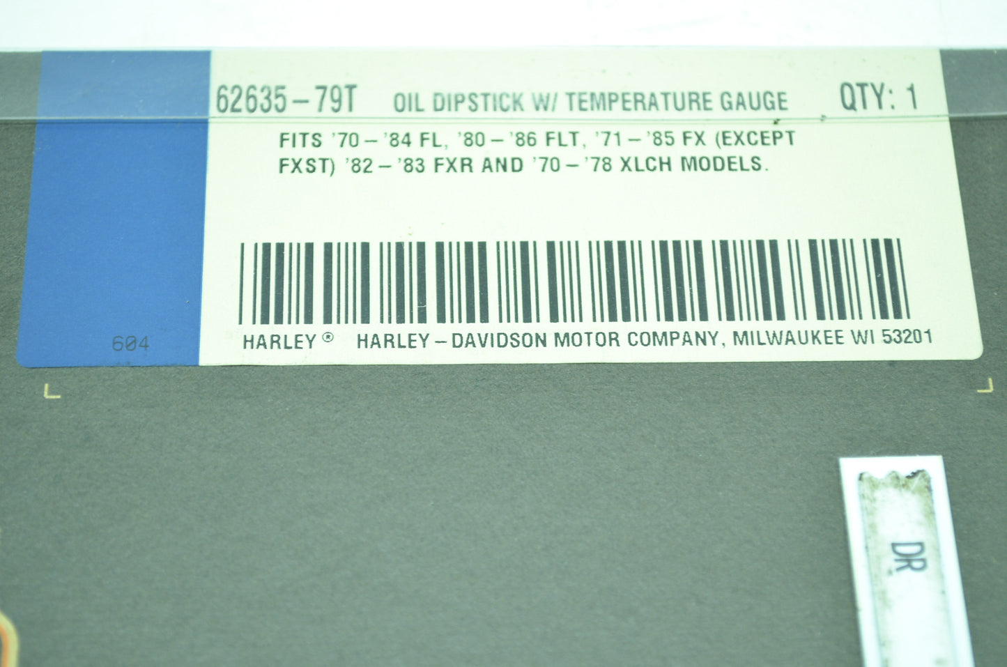 OEM Harley-Davidson 62635-79T Oil Dipstick With Temp Gauge NOS