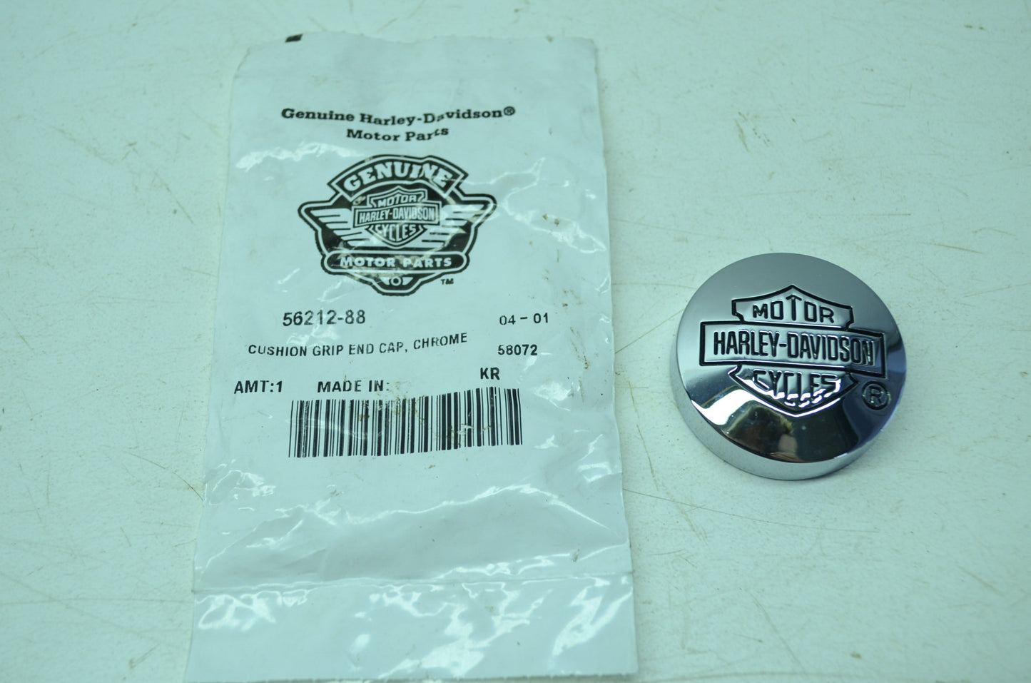 Chrome Cushion Grip End Cap NOS