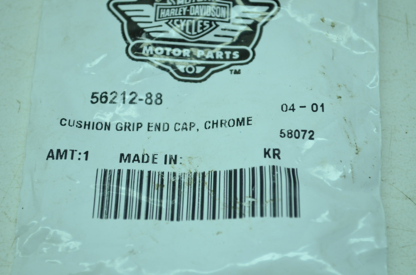 Chrome Cushion Grip End Cap NOS