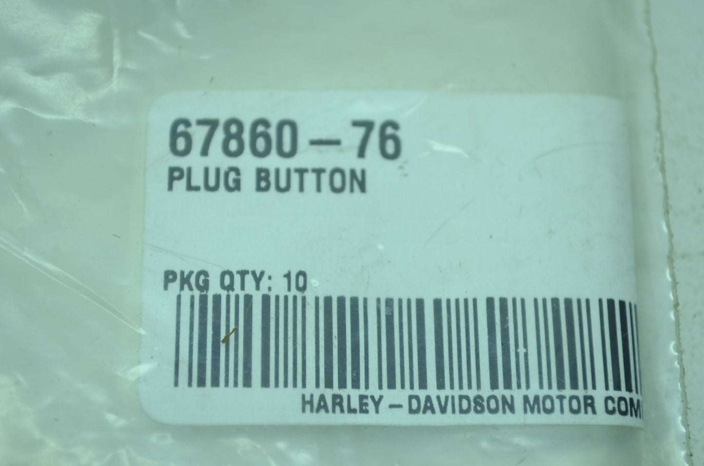 OEM Harley-Davidson 67860-76 Button Plug NOS