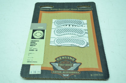 NEW OEM Harley Davidson Engraved Brake Caliper Inserts VRSC VROD 44496-02 NOS