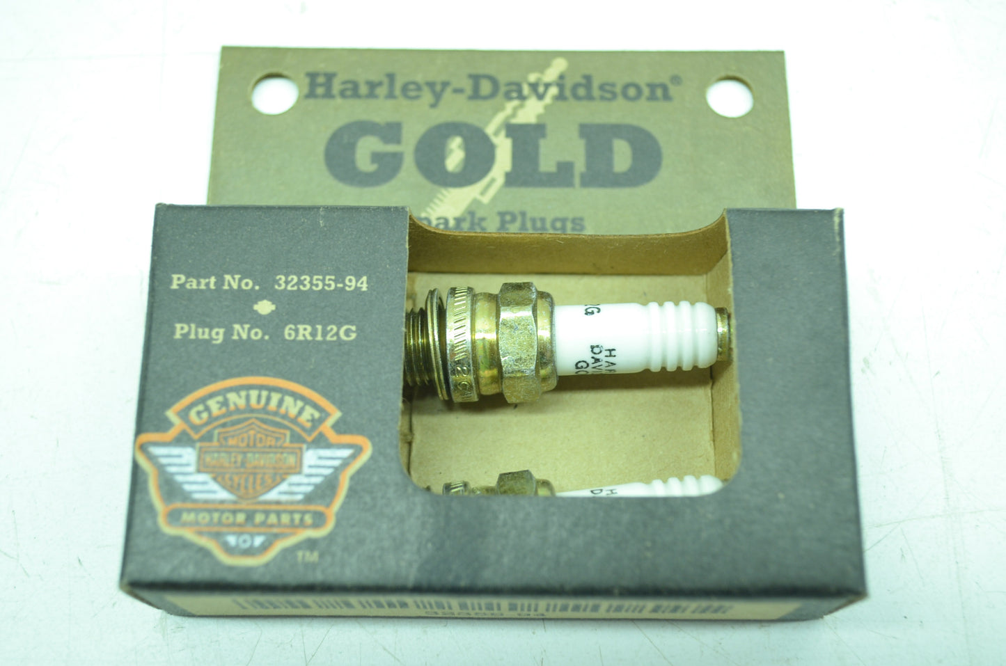NEW OEM Harley Davidson Gold Spark Plugs QTY 2 32355-94 NOS