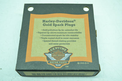NEW OEM Harley Davidson Gold Spark Plugs QTY 2 32355-94 NOS