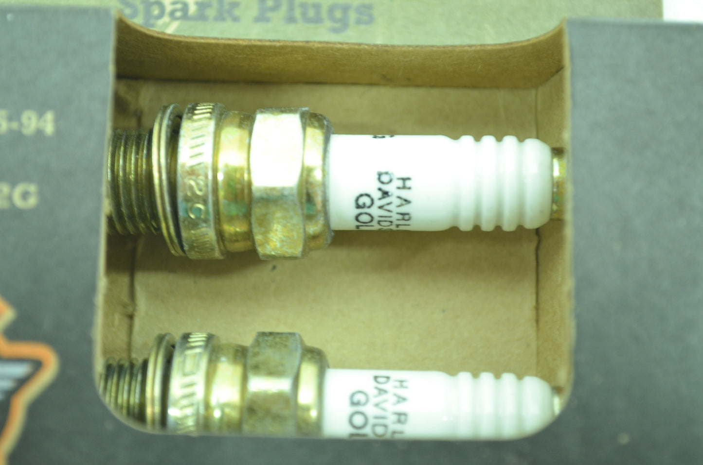 NEW OEM Harley Davidson Gold Spark Plugs QTY 2 32355-94 NOS