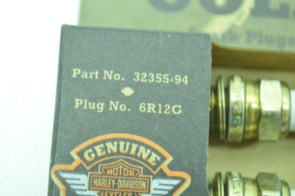 NEW OEM Harley Davidson Gold Spark Plugs QTY 2 32355-94 NOS