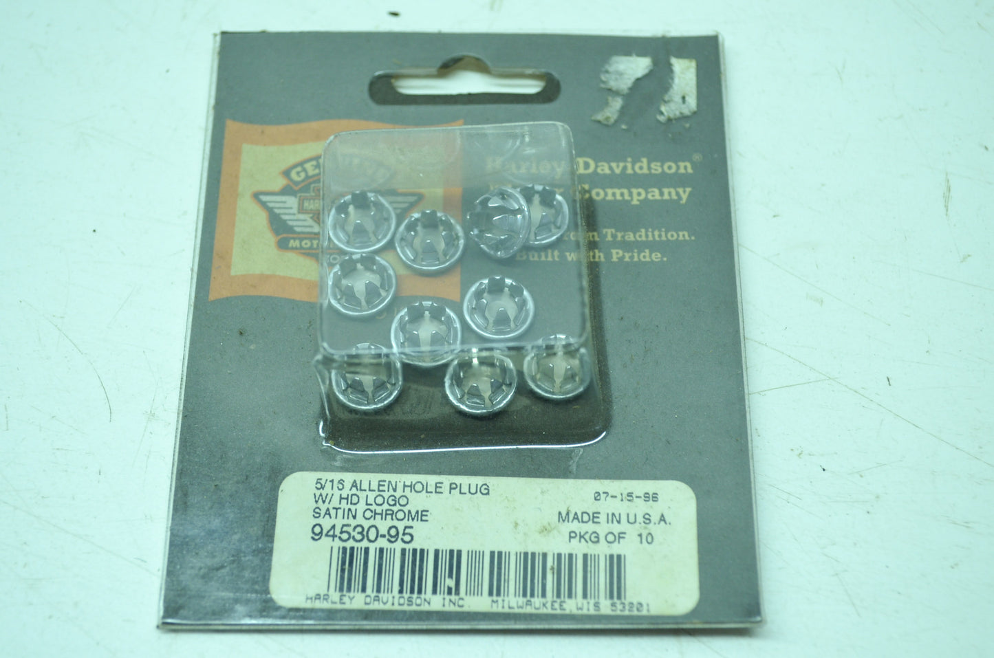 Harley-Davidson 5/16 Allen Hole Plugs Qty 10 NOS
