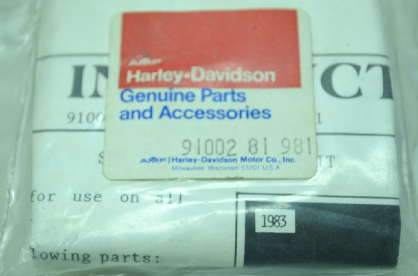 NEW OEM Harley-Davidson String Button Seat Repair Kit 91002-81 NOS