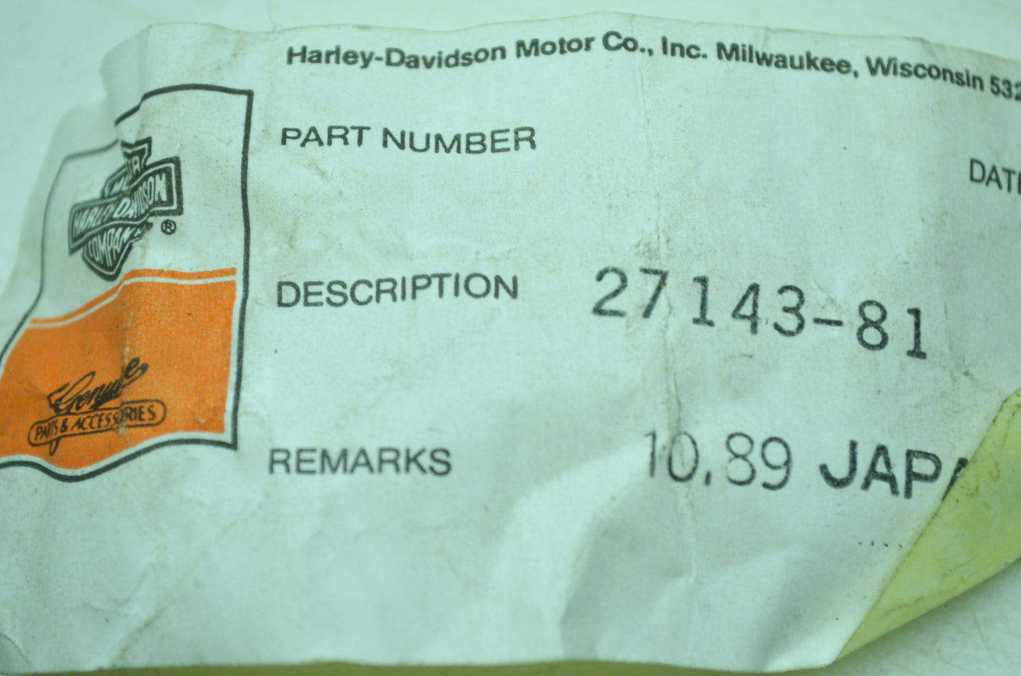 Pump Lever Assembly NOS