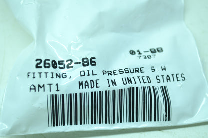OEM Harley-Davidson 26052-86 Oil Pressure Switch Fitting NOS