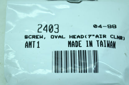 OEM Harley-Davidson 2403 Air Cleaner Oval Head Screw 7" Qty 3 NOS