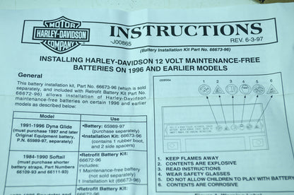 NEW OEM Harley-davidson Rubber Top Boot Kit 66673-96 NOS