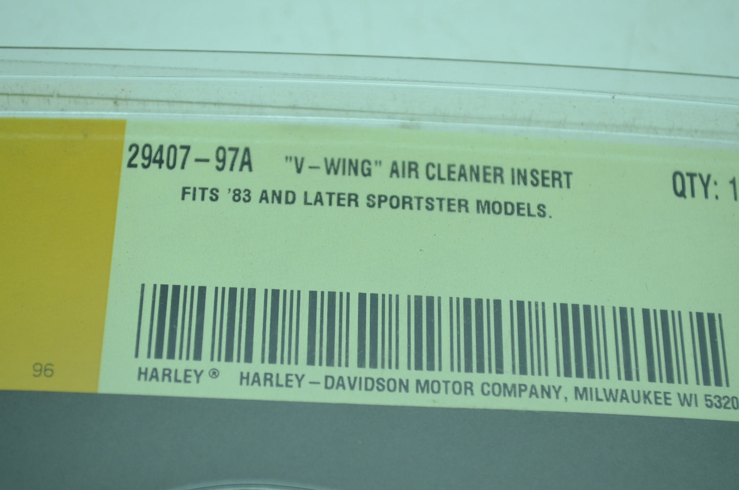 NEW OEM Harley Davidson air Cleaner Insert 29407-97A NOS