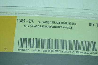 NEW OEM Harley Davidson air Cleaner Insert 29407-97A NOS