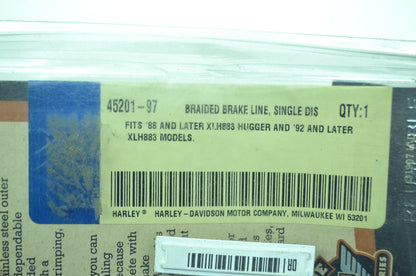 OEM Harley-Davidson 45201-97 Stainless Steel Brake Line Kit NOS