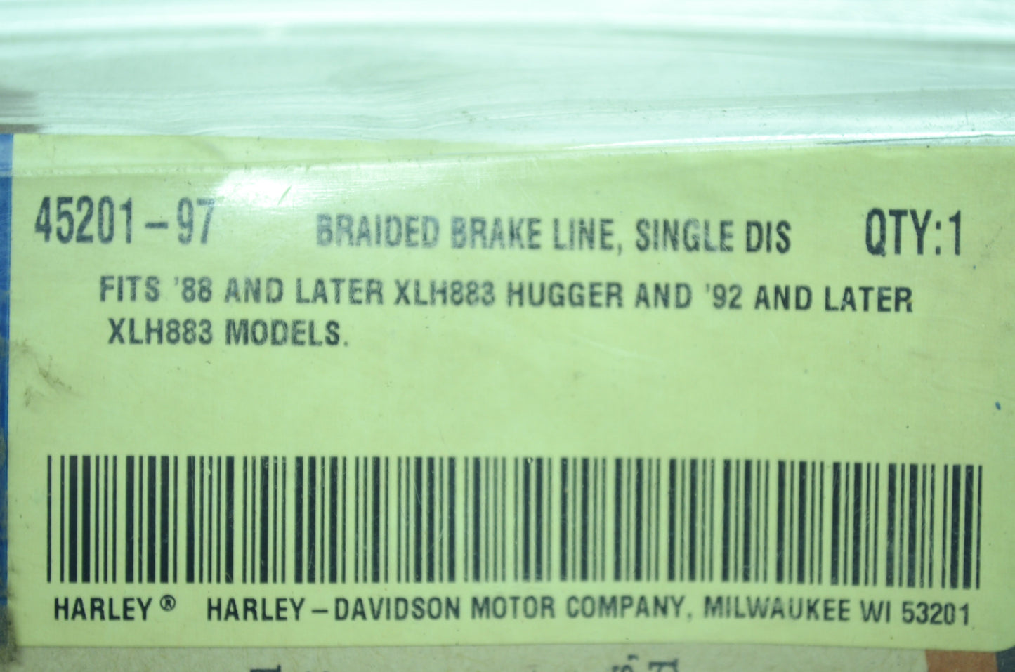 OEM Harley-Davidson 45201-97 Stainless Steel Brake Line Kit NOS