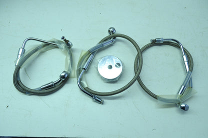 OEM Harley-Davidson 45287-99 Stainless Steel Brake Line Kit NOS