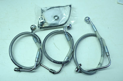 OEM Harley-Davidson 45204-97B Stainless Steel Brake Line Kit NOS